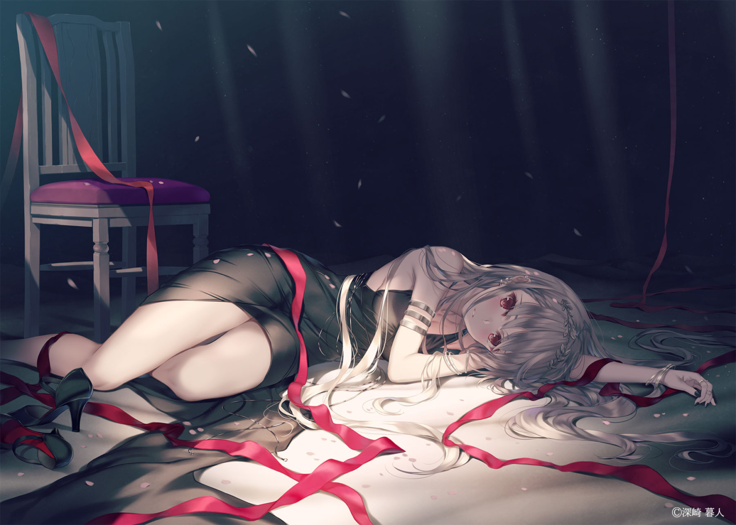 深崎暮人の絵画作品　タイトルは、Cradle SAKURA